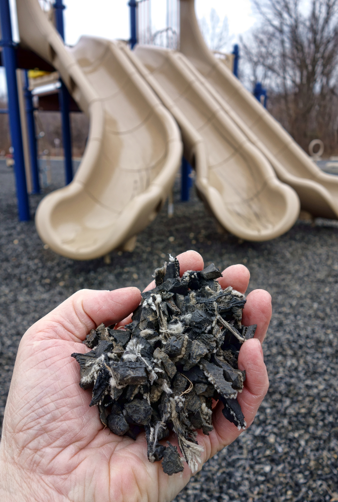 shredded rubber mulch